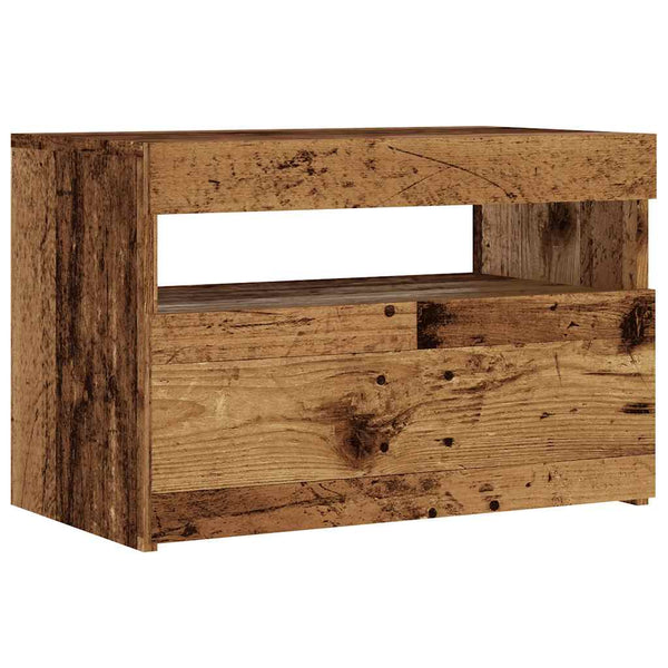 TV-Schrank Altholz-Optik mit LED 60cm