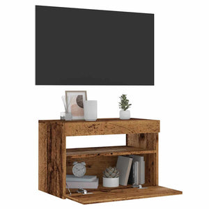 TV-Schrank Altholz-Optik mit LED 60cm