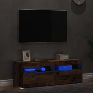 TV-Schränke mit LED Altholz-Optik 2er Set