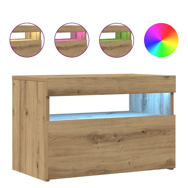 TV-Schrank Artisan-Eiche mit LED 60x40 cm