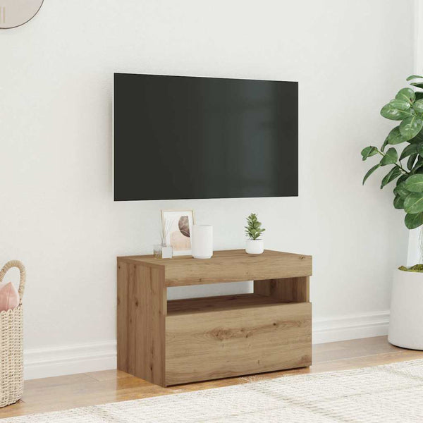 TV-Schrank Artisan-Eiche mit LED 60x40 cm