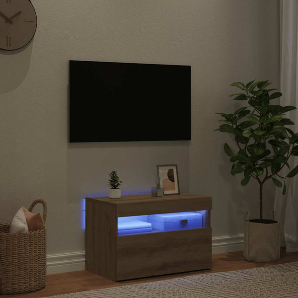 TV-Schrank Artisan-Eiche mit LED 60x40 cm