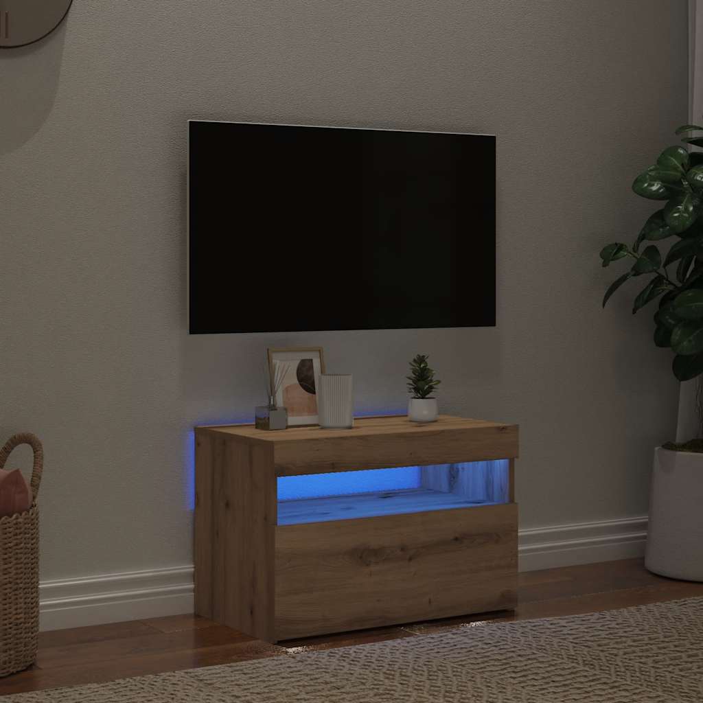 TV-Schrank Artisan-Eiche mit LED 60x40 cm