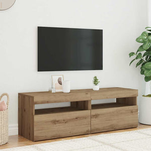 TV-Schränke mit LED Artisan-Eiche 2er Set