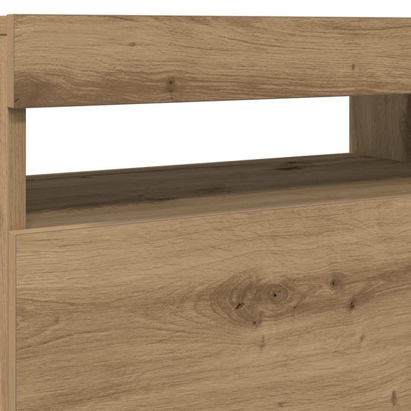 TV-Schränke mit LED Artisan-Eiche 2er Set
