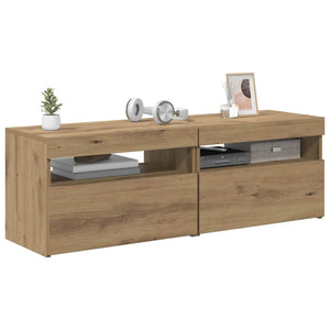 TV-Schränke mit LED Artisan-Eiche 2er Set