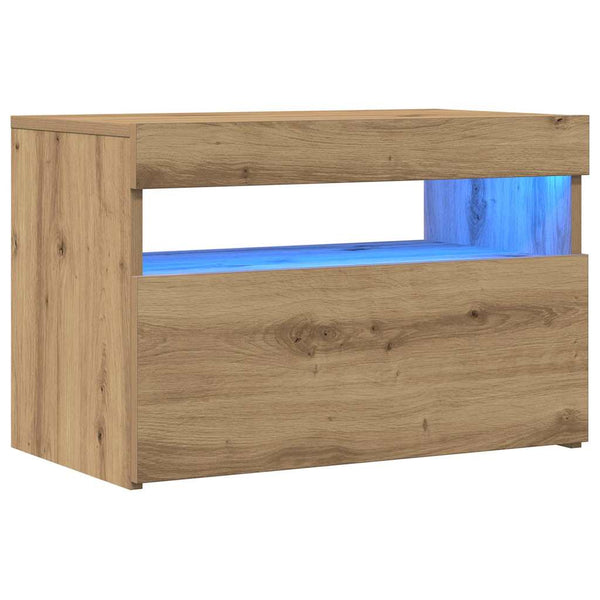 TV-Schränke mit LED Artisan-Eiche 2er Set