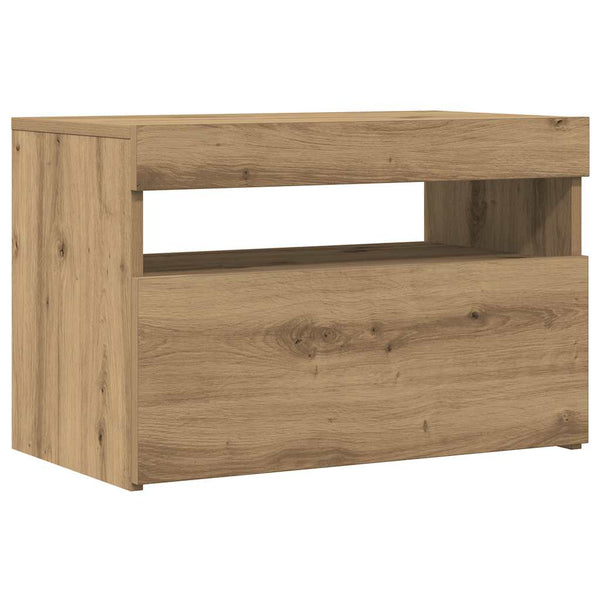 TV-Schränke mit LED Artisan-Eiche 2er Set
