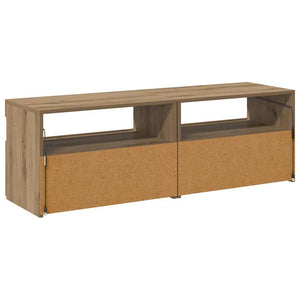 TV-Schränke mit LED Artisan-Eiche 2er Set