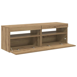 TV-Schränke mit LED Artisan-Eiche 2er Set