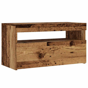 TV-Schrank mit LED Altholz-Optik 75x35x40 cm