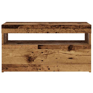 TV-Schrank mit LED Altholz-Optik 75x35x40 cm