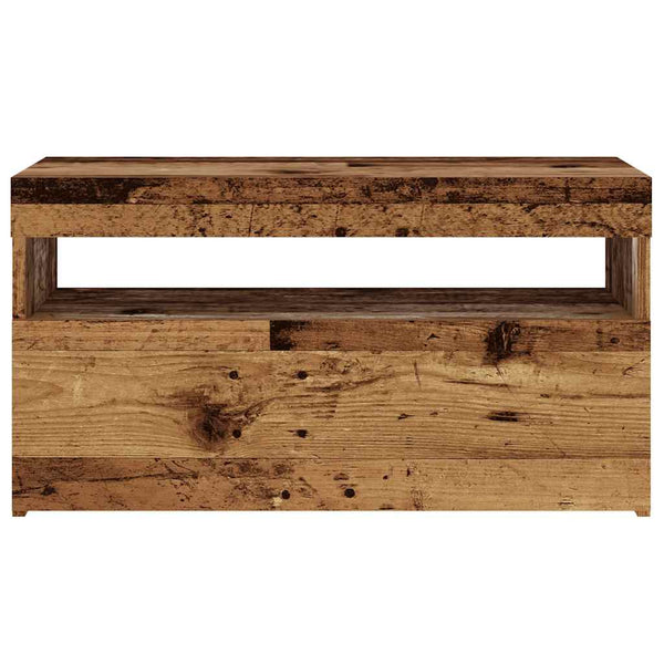 TV-Schrank mit LED Altholz-Optik 75x35x40 cm