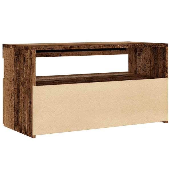 TV-Schrank mit LED Altholz-Optik 75x35x40 cm