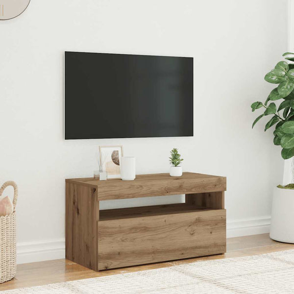 TV-Schrank Artisan-Eiche mit LED 75x35x40 cm