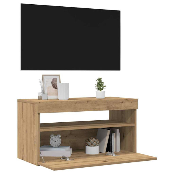 TV-Schrank Artisan-Eiche mit LED 75x35x40 cm