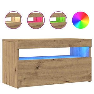 TV-Schrank Artisan-Eiche mit LED 75x35x40 cm
