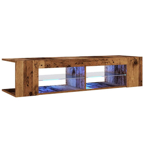TV-Schrank mit LED Altholz-Optik 135 cm