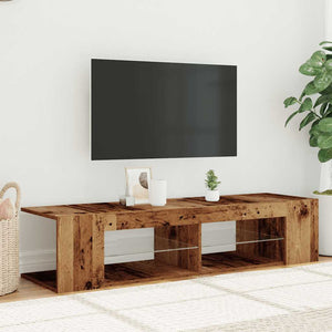 TV-Schrank mit LED Altholz-Optik 135 cm