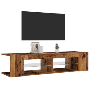 TV-Schrank mit LED Altholz-Optik 135 cm