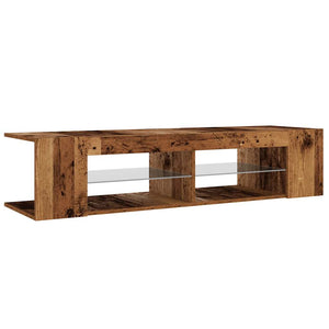TV-Schrank mit LED Altholz-Optik 135 cm
