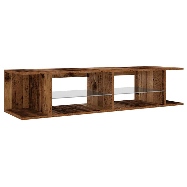 TV-Schrank mit LED Altholz-Optik 135 cm