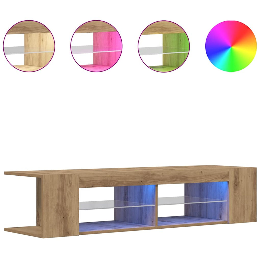 TV-Schrank Artisan-Eiche mit LED 135cm