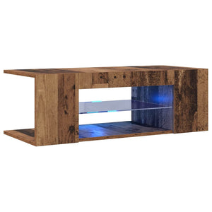 TV-Schrank Altholz-Optik mit LED 90cm