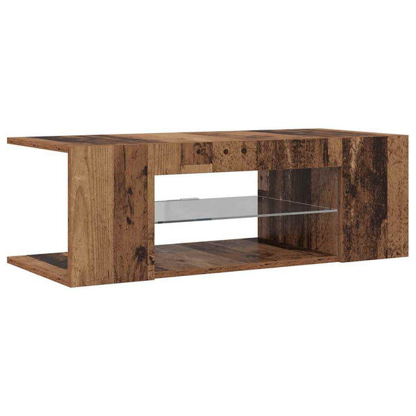TV-Schrank Altholz-Optik mit LED 90cm