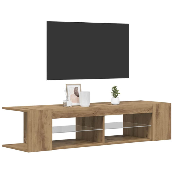 TV-Schrank Artisan-Eiche mit LED 90 cm