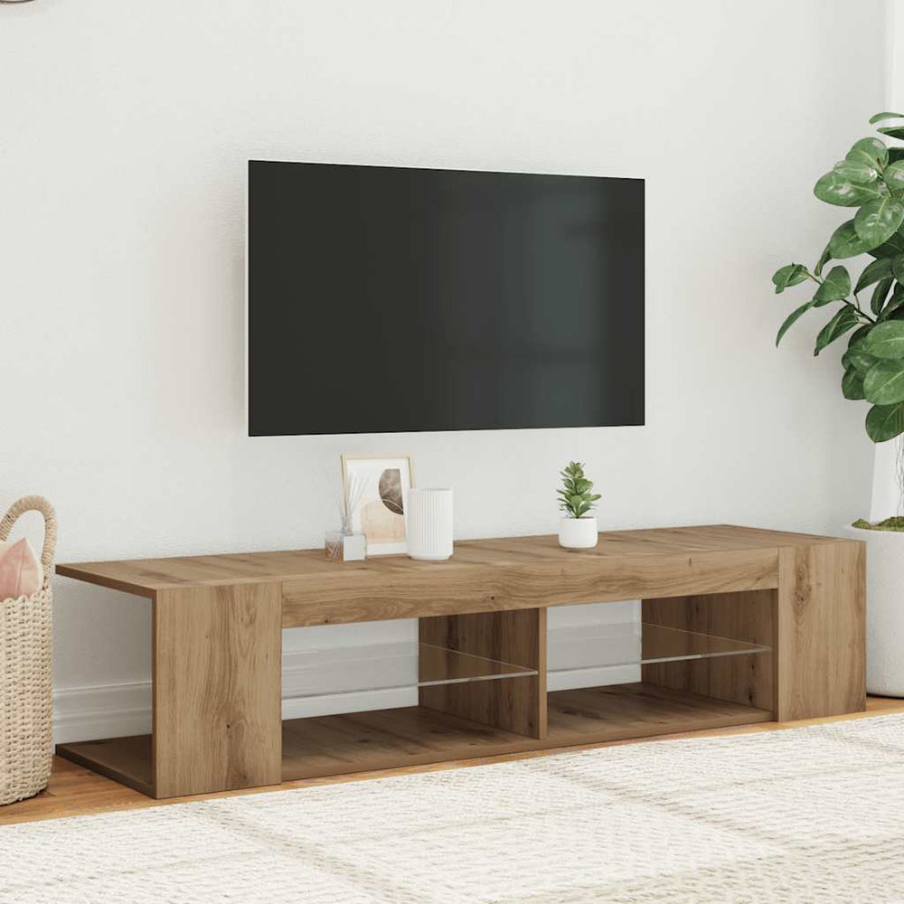 TV-Schrank Artisan-Eiche mit LED 90 cm