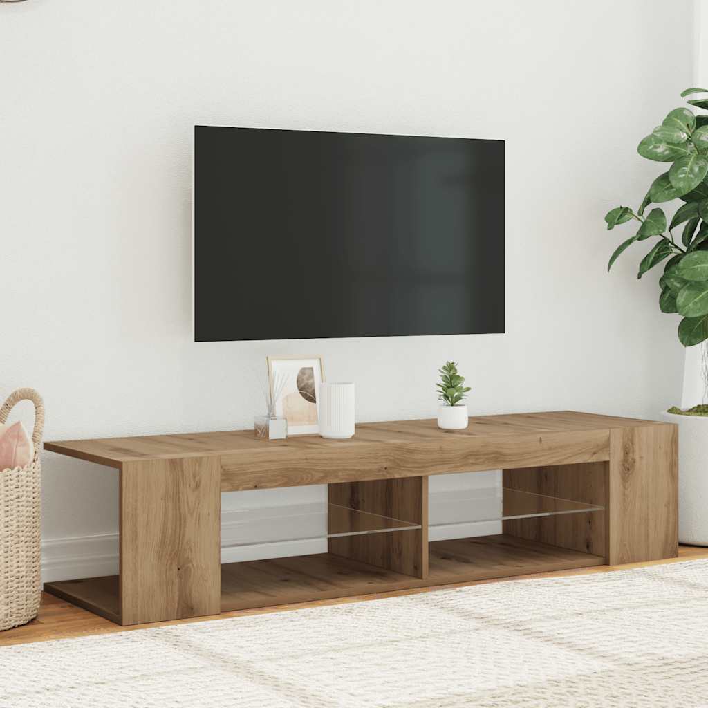 TV-Schrank Artisan-Eiche mit LED 90 cm