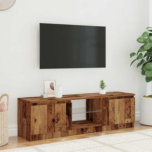 TV-Schrank mit LED Altholz-Optik 120 cm