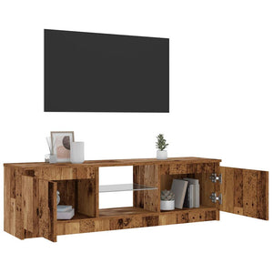 TV-Schrank mit LED Altholz-Optik 120 cm
