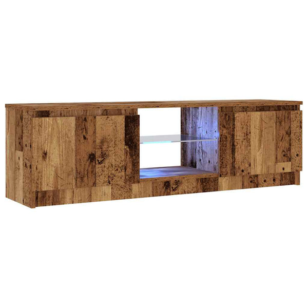 TV-Schrank mit LED Altholz-Optik 120 cm