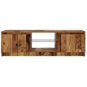 TV-Schrank mit LED Altholz-Optik 120 cm