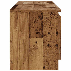 TV-Schrank mit LED Altholz-Optik 120 cm