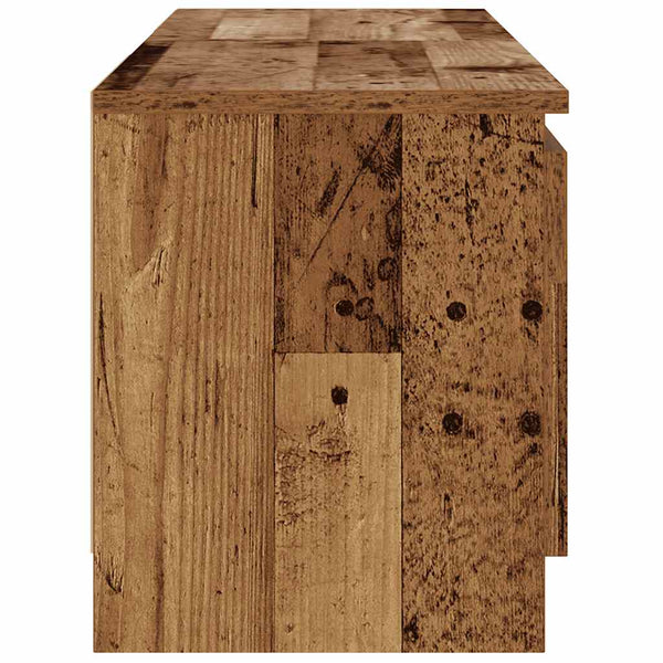 TV-Schrank mit LED Altholz-Optik 120 cm