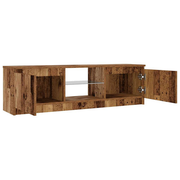TV-Schrank mit LED Altholz-Optik 120 cm