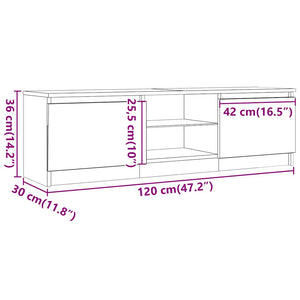 TV-Schrank Artisan-Eiche mit LED 120 cm