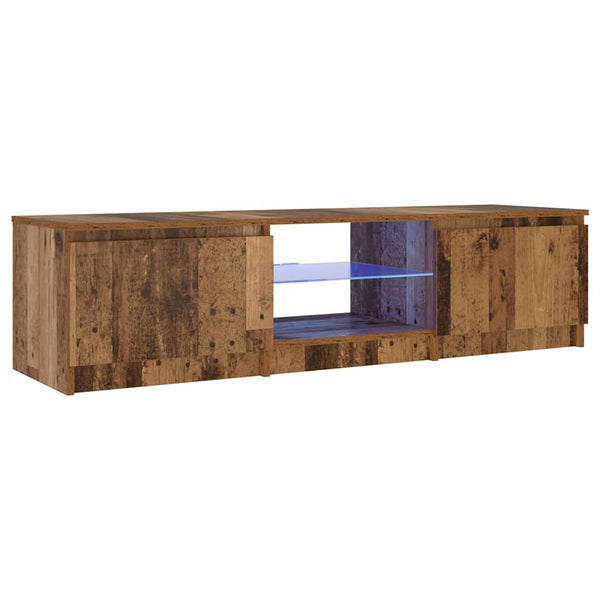 TV-Schrank mit LED Altholz-Optik 140 cm