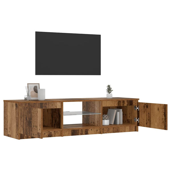 TV-Schrank mit LED Altholz-Optik 140 cm