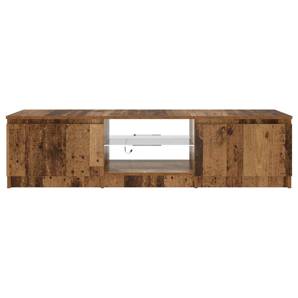 TV-Schrank mit LED Altholz-Optik 140 cm