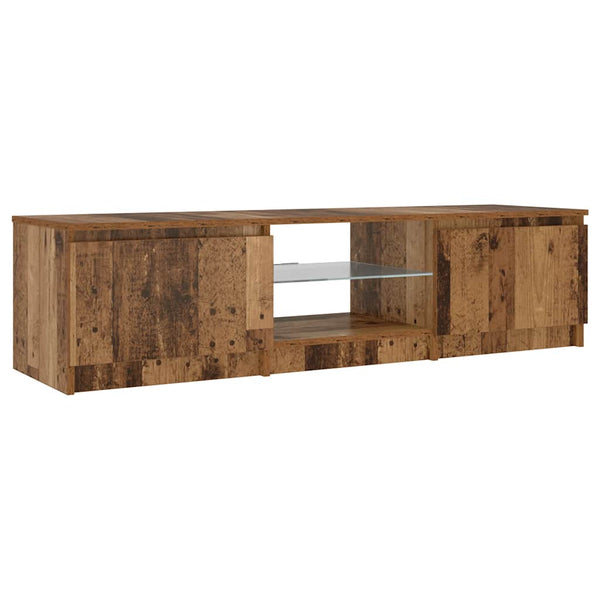 TV-Schrank mit LED Altholz-Optik 140 cm