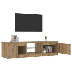 TV-Schrank Eiche mit LED 140 cm