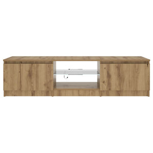 TV-Schrank Eiche mit LED 140 cm