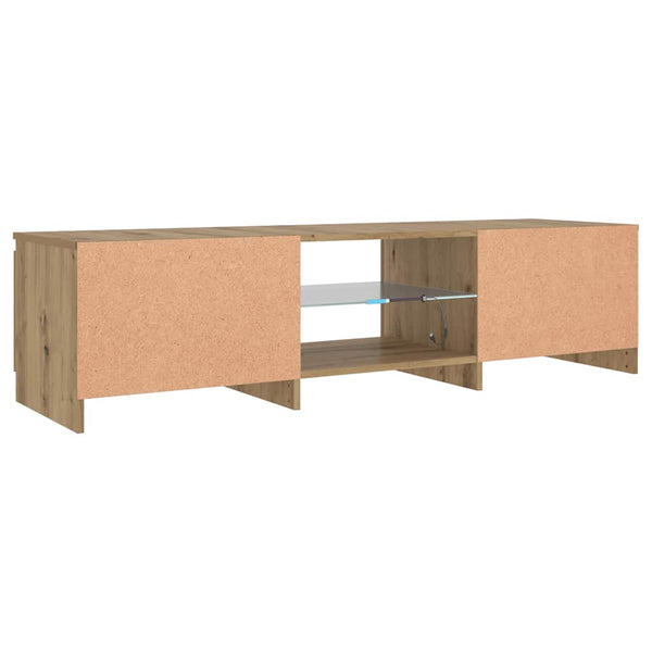 TV-Schrank Eiche mit LED 140 cm