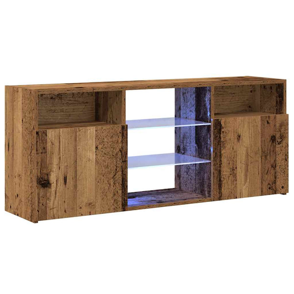 TV-Schrank Altholz-Optik mit LED 120 cm