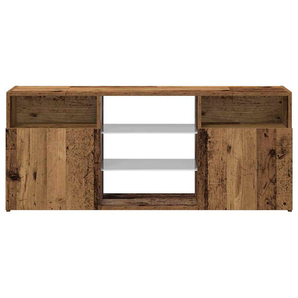 TV-Schrank Altholz-Optik mit LED 120 cm