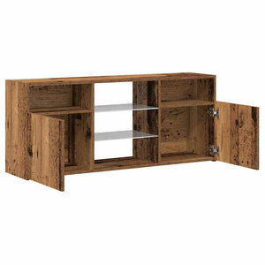 TV-Schrank Altholz-Optik mit LED 120 cm